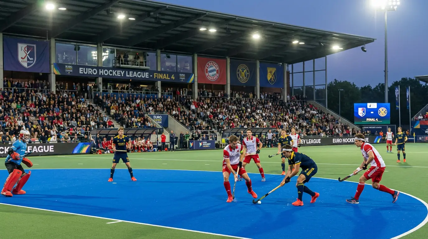 Euro Hockey League wedstrijd tussen Europese topclubs
