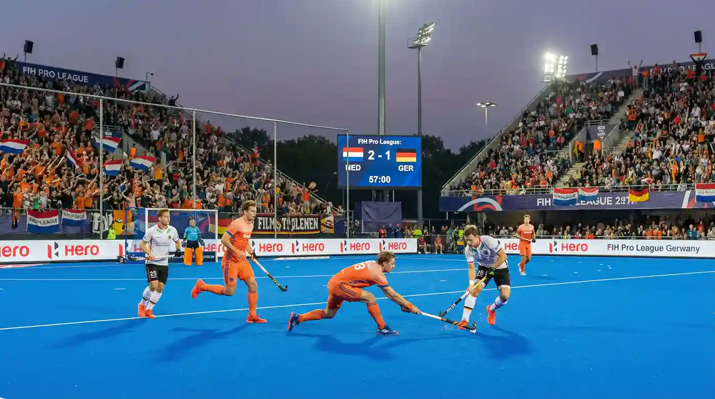 Internationale hockeywedstrijd tussen topnaties in de Pro League