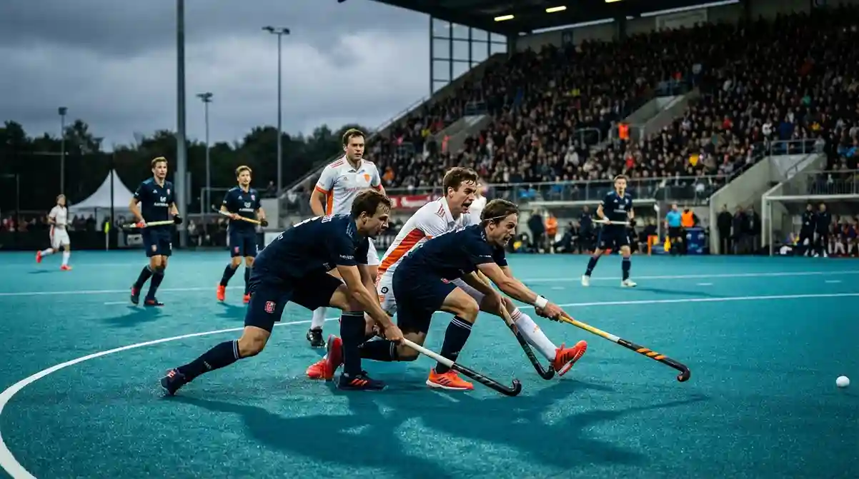 Hockeyspelers in een emotioneel geladen wedstrijd om lijfsbehoud