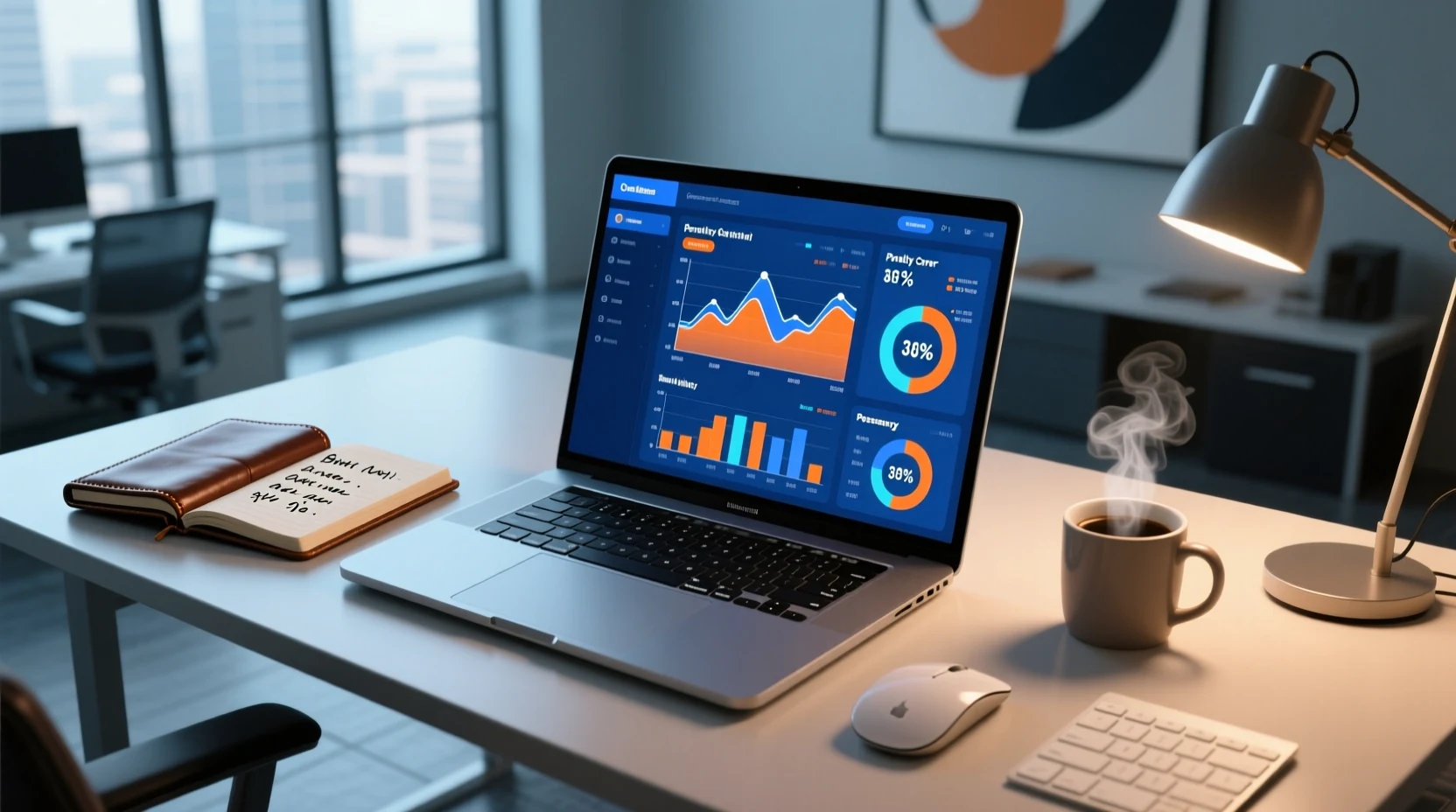 Laptop met hockey statistieken dashboard en data-analyse grafieken voor weddenschappen strategie