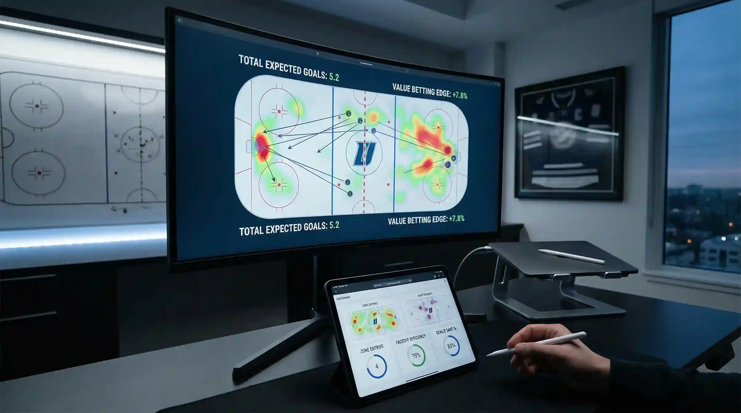 Hockeystatistieken en data-analyse concept